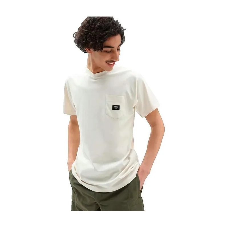 T-shirt με κοντά μανίκια Vans T-shirt Woven Patch Pocket beige