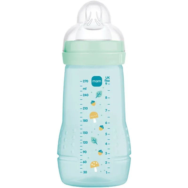 Mam Easy Active Baby Bottle 2m+, Κωδ 360SUc 270ml Μπιμπερό Πολυπροπυλενίου με Θηλή Σιλικόνης Μεσαίας Ροής 1 Τεμάχιο - Πετρολ