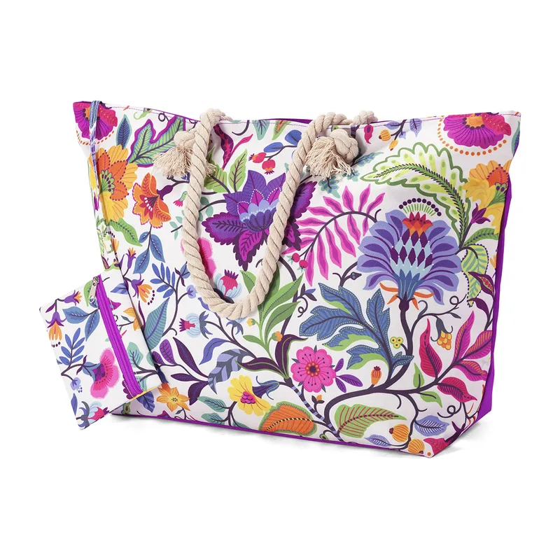 Τσάντα Θαλάσσης (56x18x38) Benzi BZ5803 White/Purple