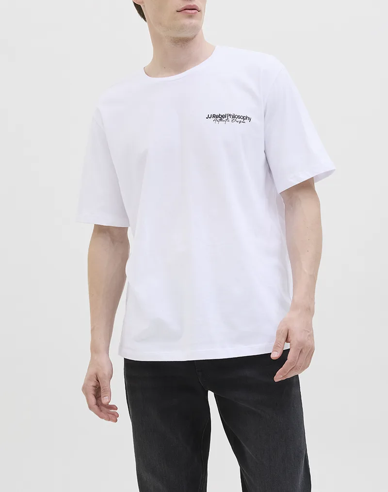 JJREBEL JREBZACK TEE SS CREW NECK NOOS 12279441-WHITE White