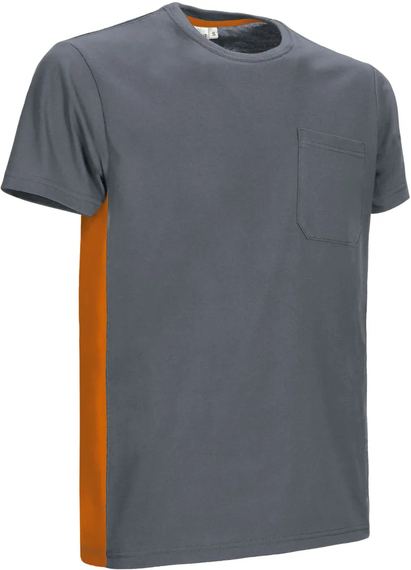 T-Shirt THUNDER Valento CAVATHUGN Cement Grey-Party Πορτοκαλί