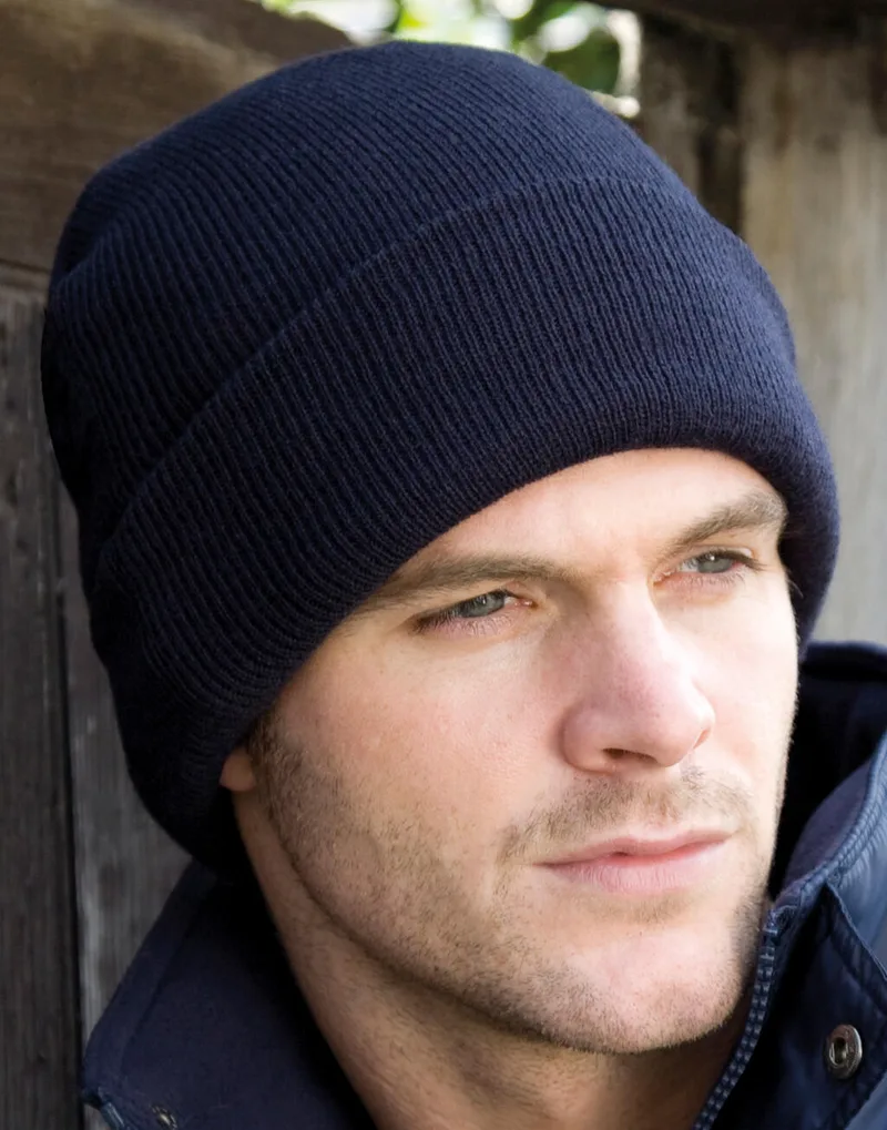 Heavyweight Thinsulate Woolly Ski Hat Result Winter Essentials RC033X Navy