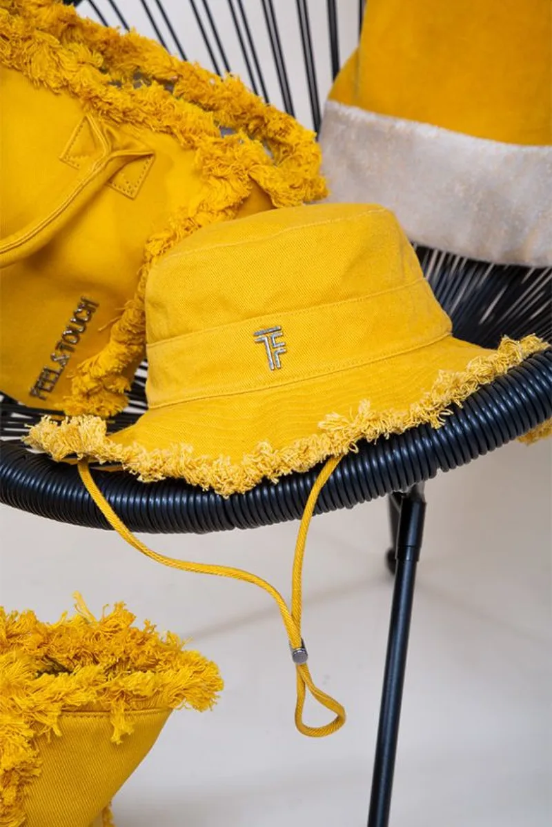 Καπελο Παραλιας Caribbean Mustard Feel & Touch Μονόχρωμο FEEL & TOUCH