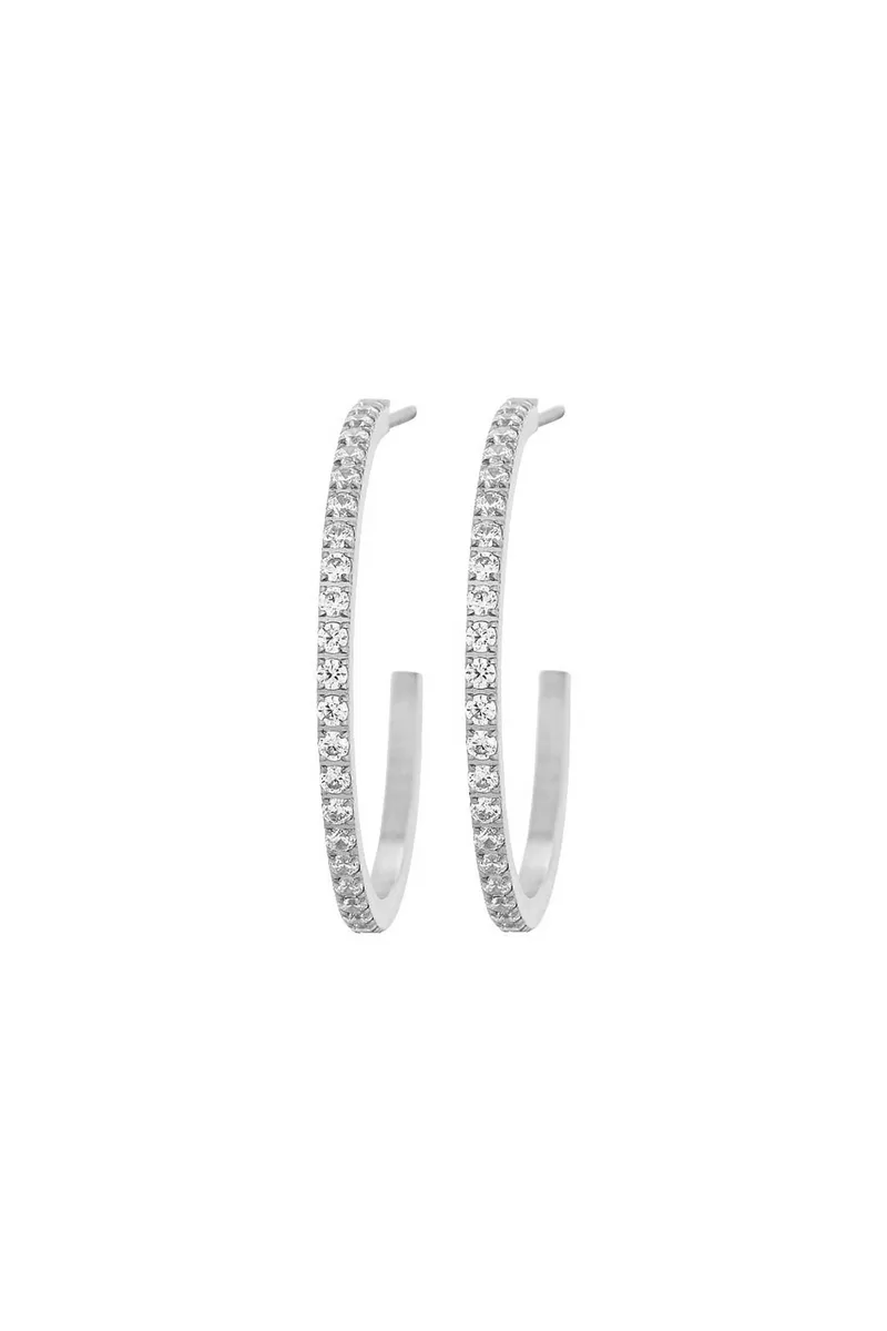 EDBLAD γυναικεία σκουλαρίκια κρίκοι "Glow Creoles Mini Steel" (L) - 124520