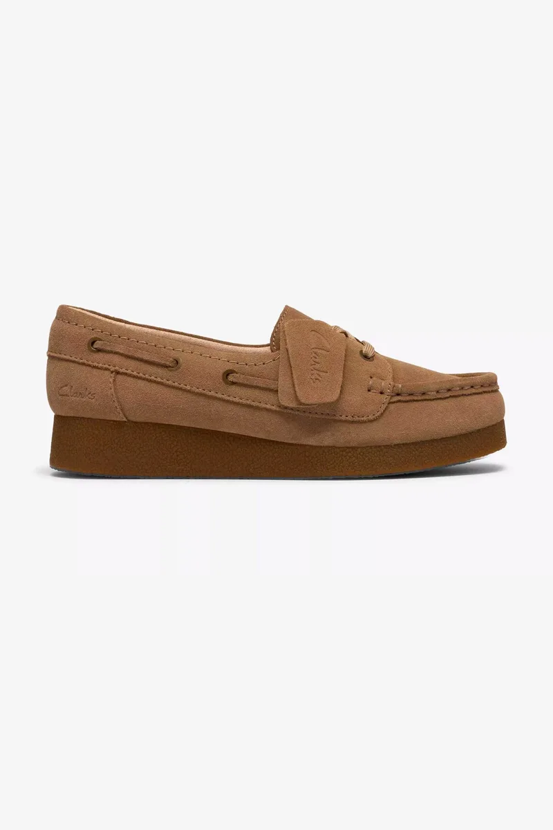 Clarks γυναικεία loafers "Wallabee EVO Sea" - 26186339 Καμηλό