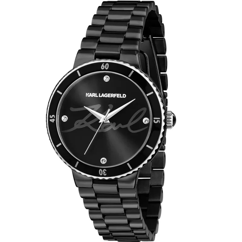 Γυναικείο ρολόι Karl Lagerfeld Kaiser Black R0553104504 R0553104504 Ατσάλι