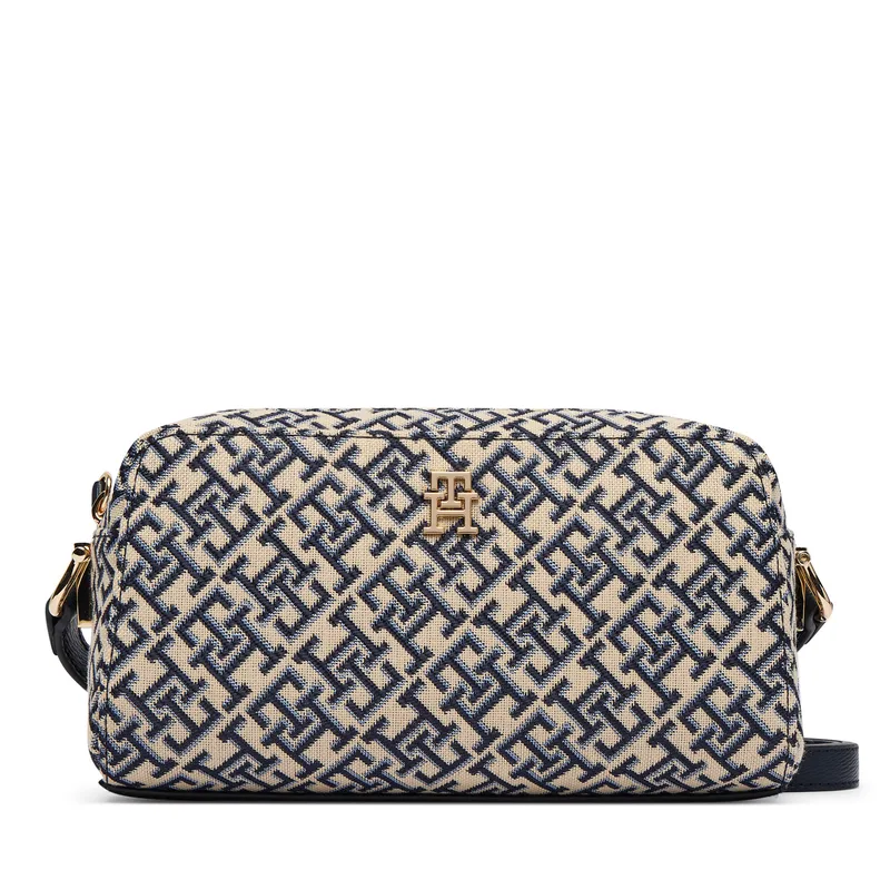 Τσάντα Tommy Hilfiger Th Grace Camera Bag Jacquard AW0AW18864 Σκούρο μπλε