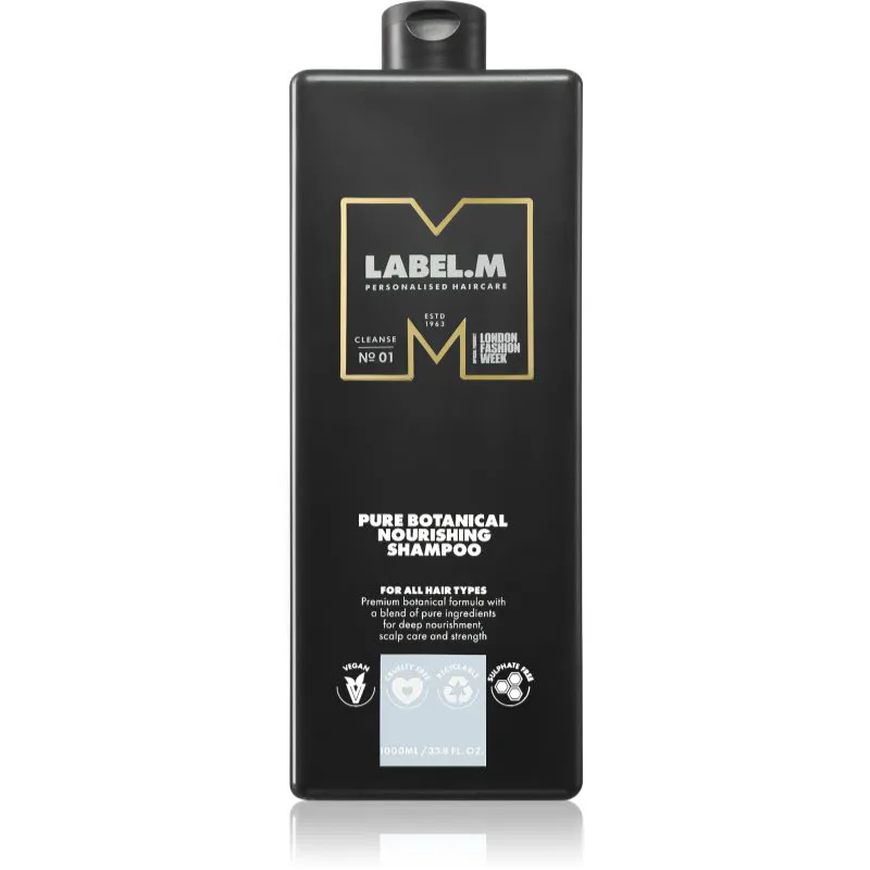 label.m Botanical Nourishing Shampoo εντατικά θρεπτικό σαμπουάν για όλους τους τύπους μαλλιών 1000 ml