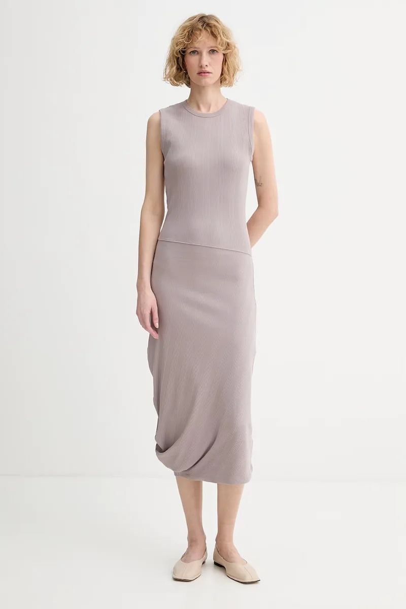 Calvin Klein Ασύμμετρο Φόρεμα από βαμβάκι με ελαστάν