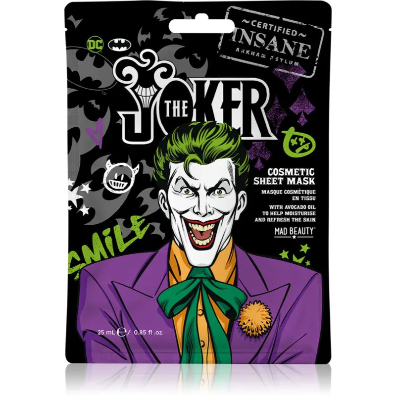 Mad Beauty Joker Sheet Mask υφασμάτινη μάσκα ενυδάτωσης 1 τμχ