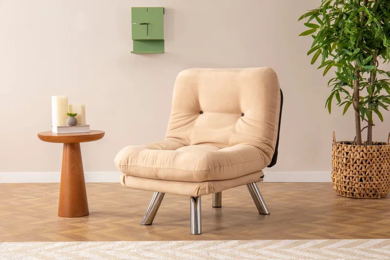 Πολυθρόνα Κρεβάτι Misa Small Solo - Cream 859Ftn2320 (70x40x52)