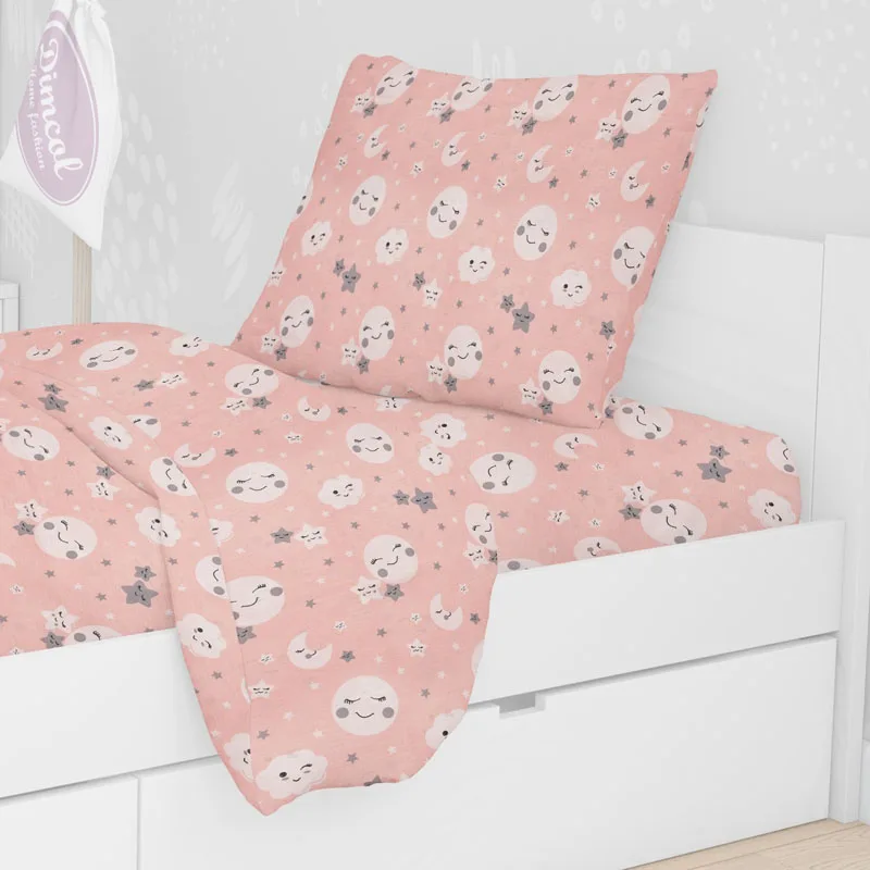 Μαξιλαροθήκη Τεμάχιο 50X70 Dimcol Smile 82 Coral (50x70)