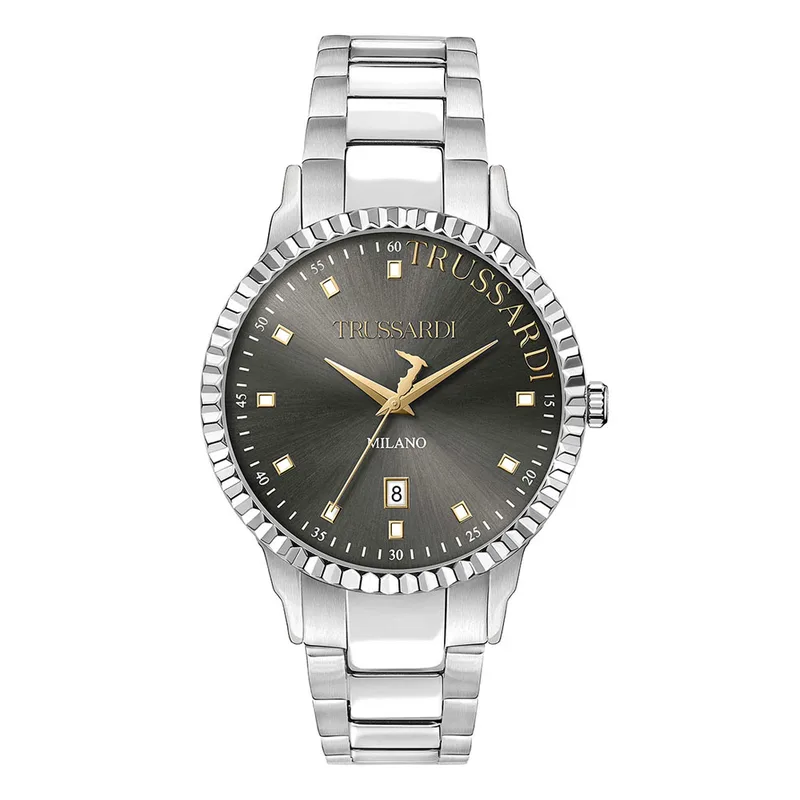 TRUSSARDI T-Bent Silver Stainless Steel Bracelet R2453141009