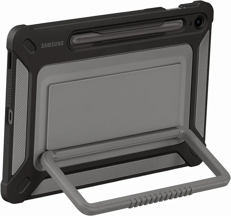 Official Samsung Outdoor Cover - Ανθεκτική Σκληρή Θήκη με Λαβή Μεταφοράς & Υποδοχή S-Pen - Samsung Galaxy Tab S9 FE 10.9" - Black (EF-RX510CBEGWW)