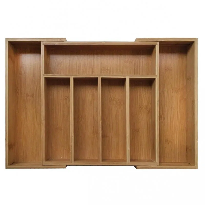 Θήκη για μαχαιροπήρουνα μπαμπού Kinghoff KH 1218, 52 x 31,5 x 5cm, Μπαμπού
