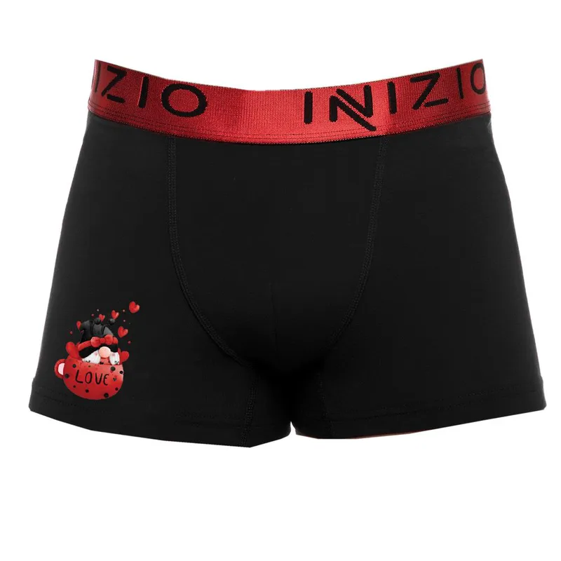 ΑΝΔΡΙΚΟ BOXER INIZIO ΜΕ ΕΞΩΤΕΡΙΚΟ ΜΕΤΑΛΙΖΕ ΛΑΣΤΙΧΟ ΣΧΕΔΙΟ ΝΑΝΟΣ 4501-26 ΜΑΥΡΟ/KOKKINO