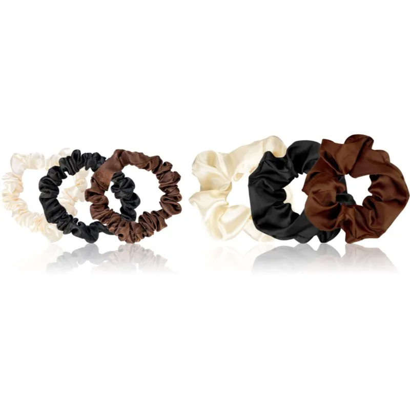 Brushworks Everyday Satin Scrunchie Set λαστιχάκια για τα μαλλιά 6 τμχ