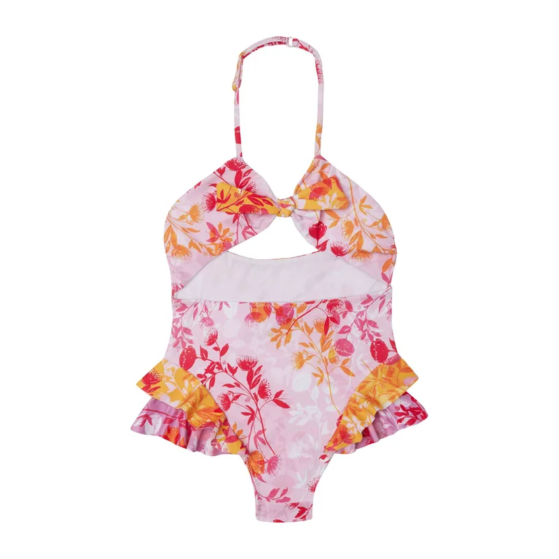 GIRL'S ONE PIECE SPAGHETTI BOTANICAL MIX