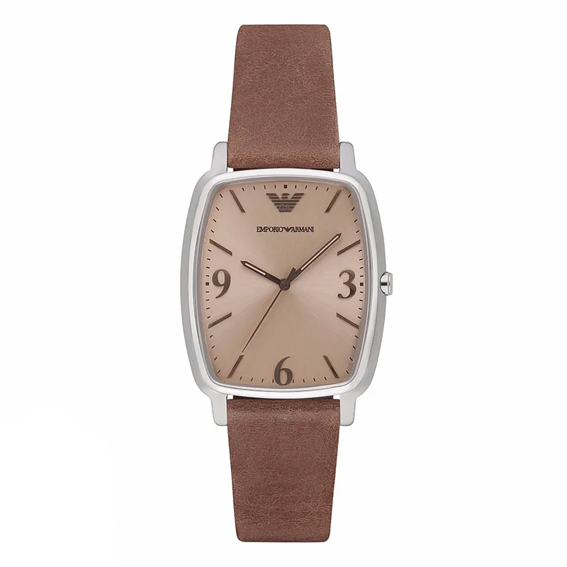 EMPORIO ARMANI Epsilon Brown Leather Strap AR2489