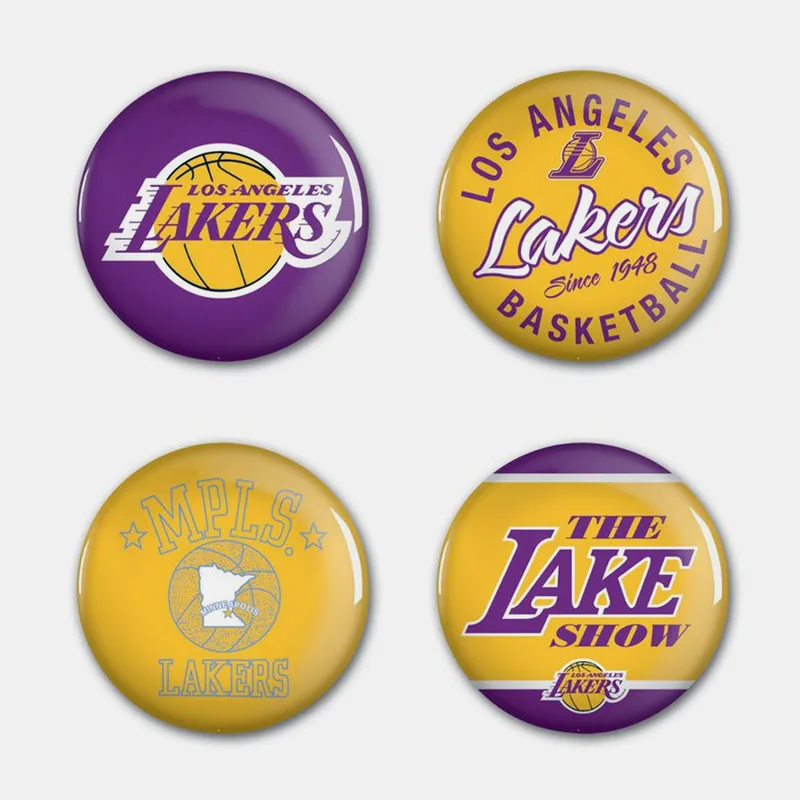 Wincraft Nba Btn 4Pk La Lakers (9000179207_30781)