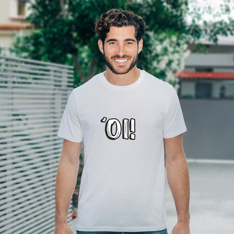 Όι - Organic Vegan T-Shirt Unisex - Λευκό - L
