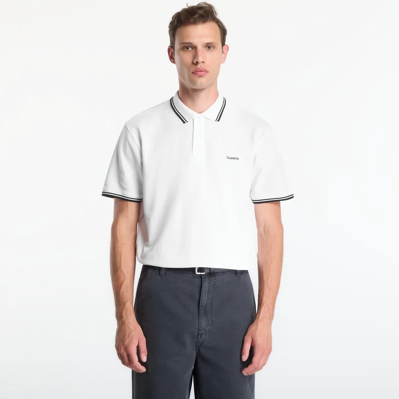 T-shirt Queens Men's Polo Tee White XL