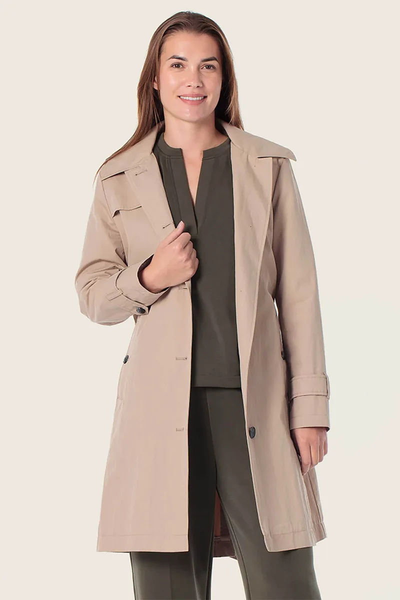 Gerry Weber γυναικεία καμπαρντίνα αδιάβροχη με ζώνη - N68204144044 Μπεζ