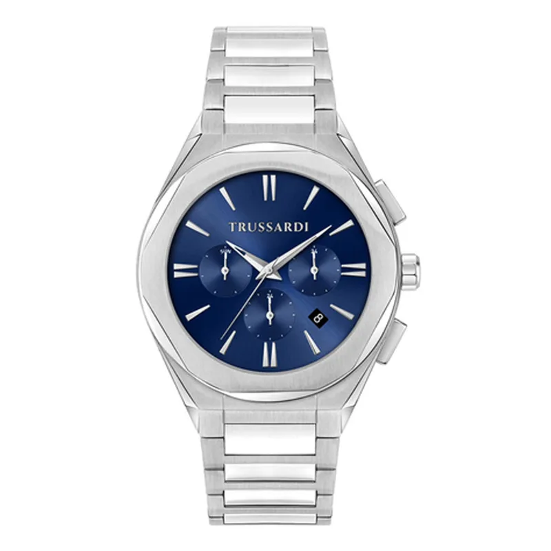TRUSSARDI T-Big Silver Stainless Steel Multifunction R2453156004