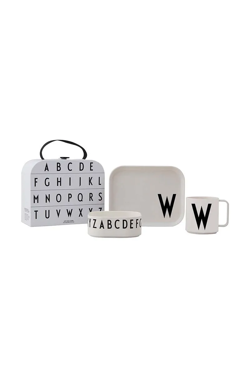 Παιδικό σετ πρωινού Design Letters Classics in a suitcase W 4-pack