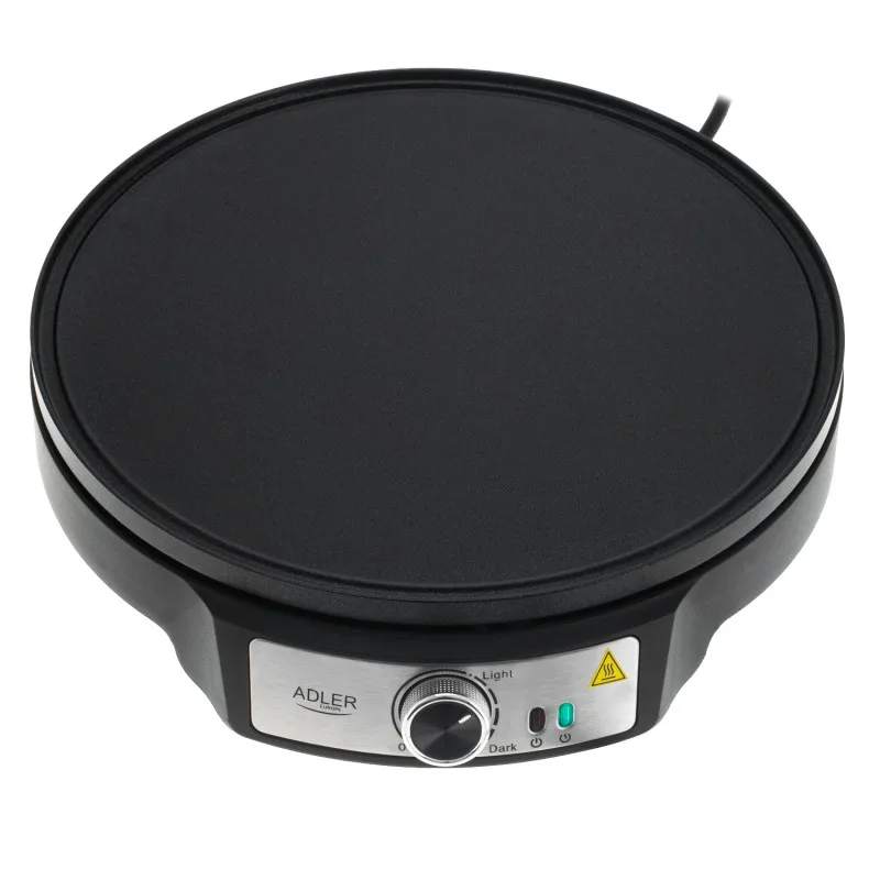 Μηχανή για τηγανίτες Adler AD 3093, 1600W, 30 cm, με σκεύη, Μαύρο/Inox