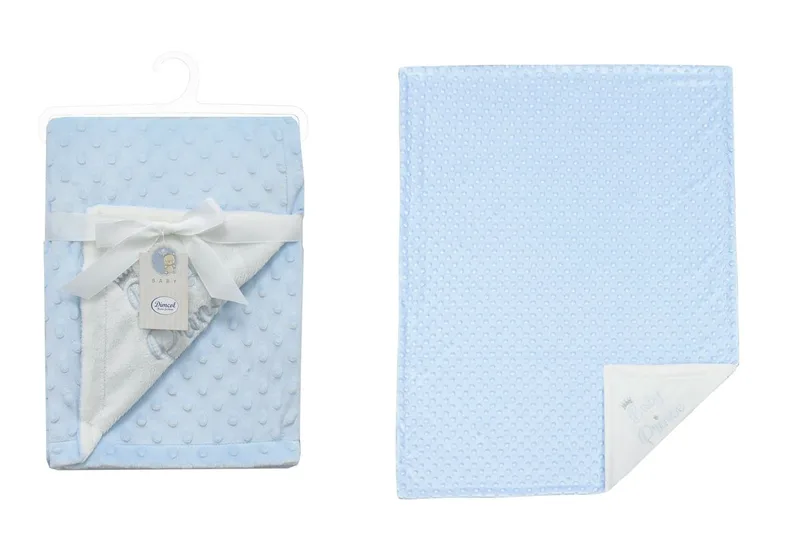 Κουβέρτα Minky Bubble Dimcol 420 gr/m² Prince 33 75X100 Sky Blue