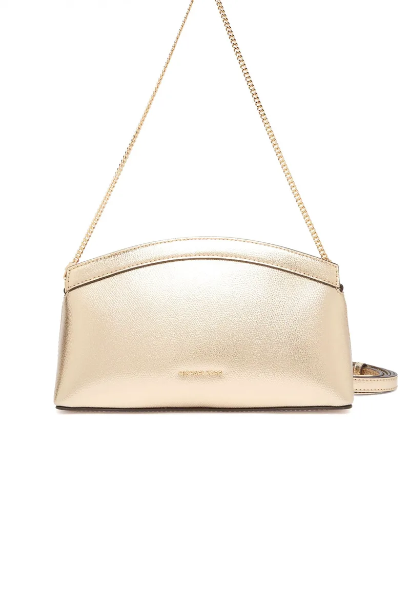 MICHAEL KORS ΤΣΑΝΤΑΚΙ ΩΜΟΥ/CROSSBODY ΑΤΗΕΝΑ ΕΠΙΠΡΟΣΘΕΤΗ ΑΛΥΣΙΔΑ MEΤΑΛΛΙΚΟ LOGO ΧΡΥΣΟ
