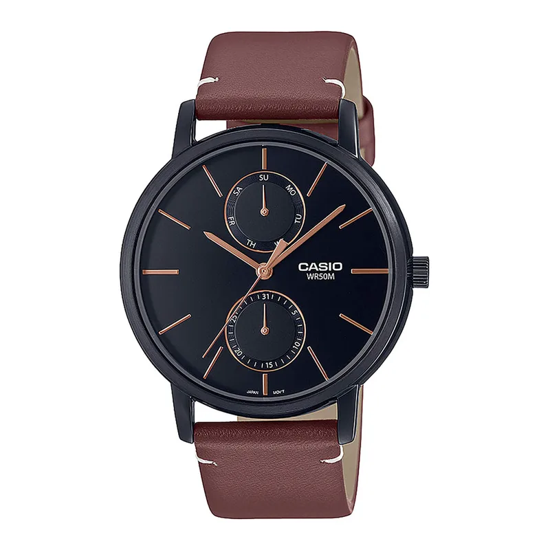 CASIO Collection Brown Leather Strap MTP-B310BL-5AVEF