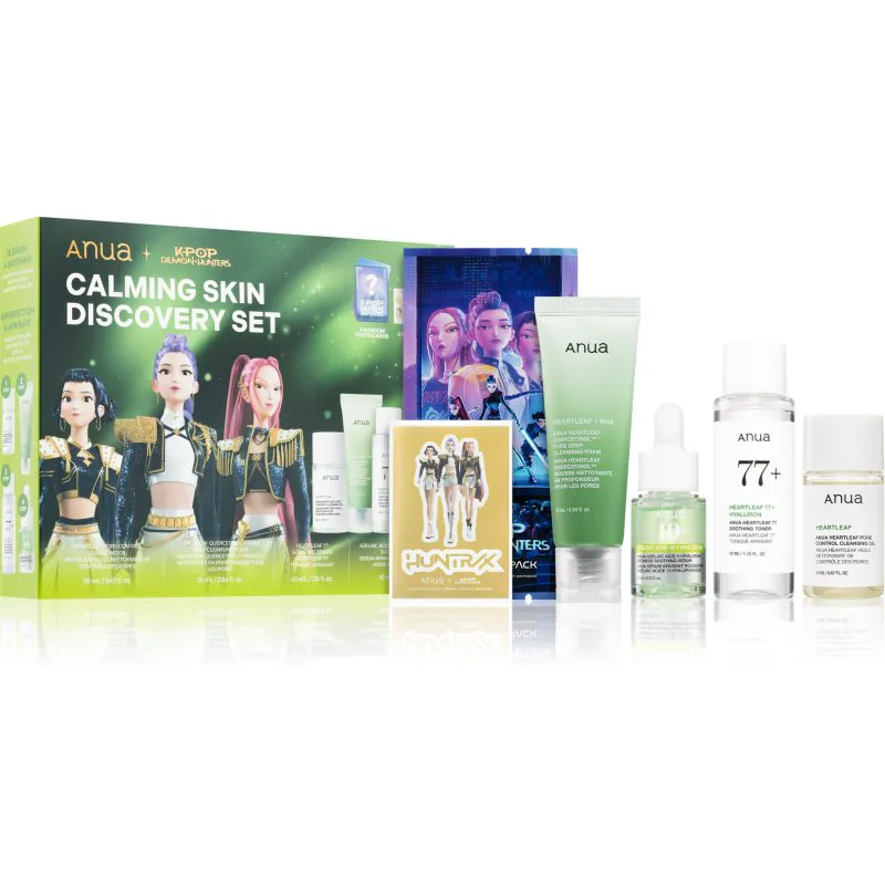 Anua K-Pop Demon Hunters Calming Skin Discovery Set σετ δώρου για να καταπραύνει την επιδερμίδα πρόσωπου