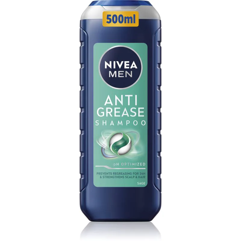 NIVEA MEN Anti Grease σαμπουάν για λιπαρό δέρμα του τριχωτού της κεφαλής 500 ml