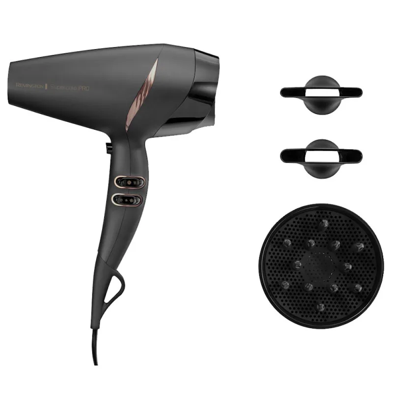 Πιστολάκι μαλλιών Remington AC7200 Supercare PRO, 2220 W, 130 km/h ροή αέρα, 3 ρυθμίσεις θερμότητας, 2 ρυθμίσεις ταχύτητας , CoolShot, Γκρι