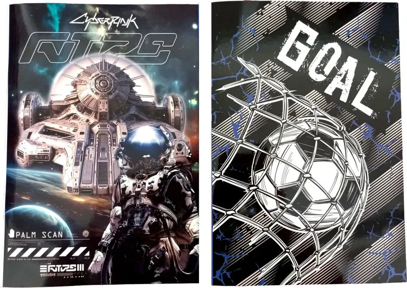 Τετράδιο καρφίτσα με γραμμές 17x25 40 φύλλα Gim Spaceman-Football (2 σχέδια)