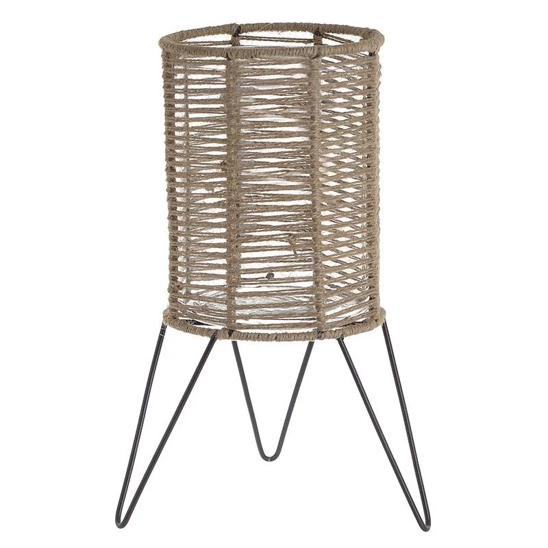 Κηροπήγιο Μεταλλικό Με Σχοινί inart 14x26εκ. 3-70-764-0003 (Υλικό: Μεταλλικό) - inart - 3-70-764-0003