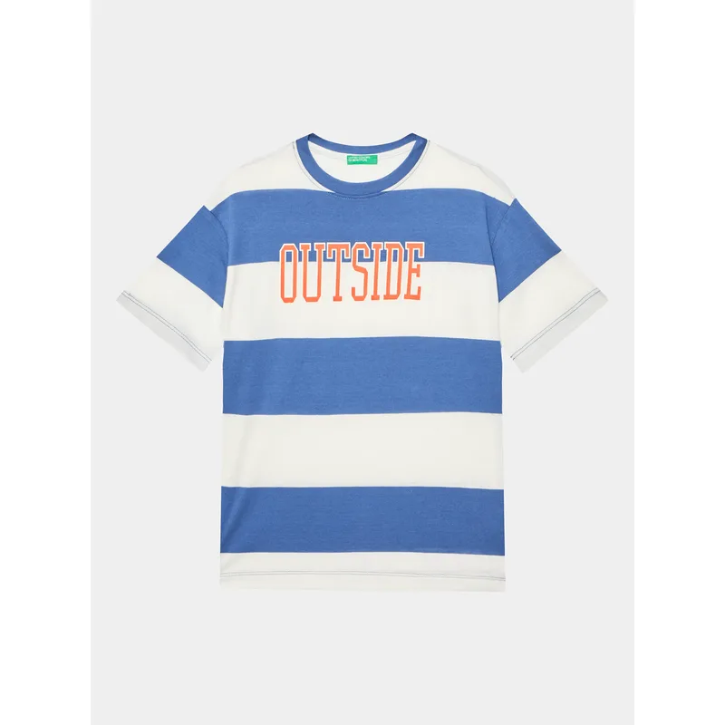 United Colors Of Benetton T-Shirt 3ZNBC10BN Μπλε Regular Fit
