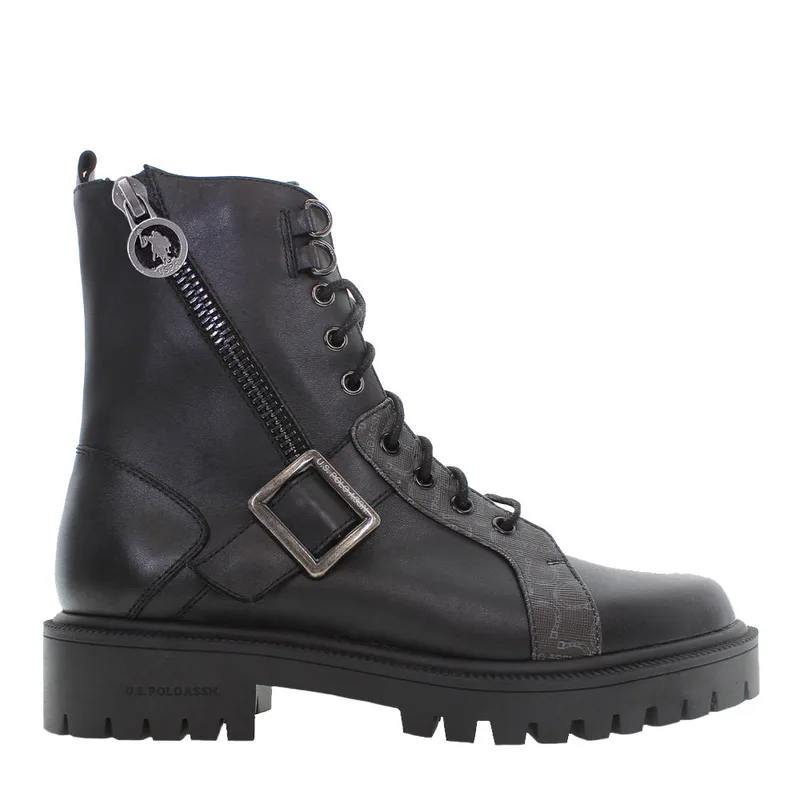 US POLO KARMA002 Martens Μποτάκι 36-41 - ΜΑΥΡΟ
