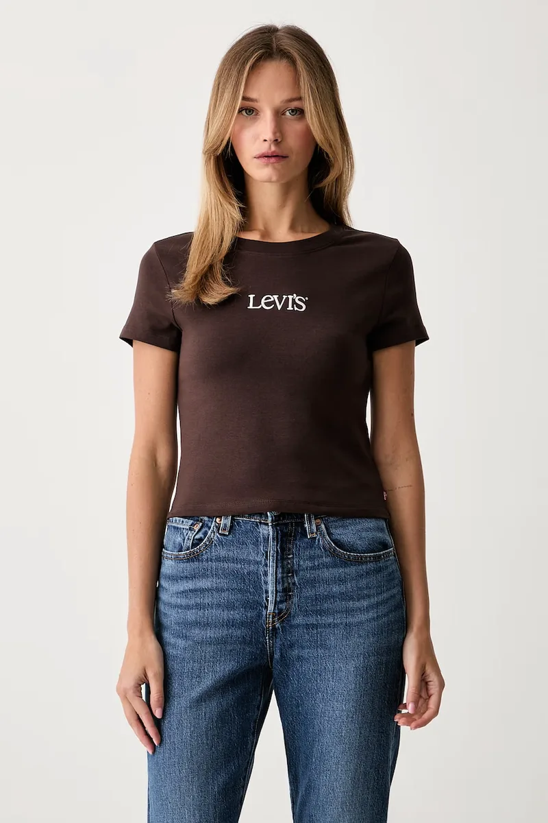 Levi's t-shirt γυναικείο βαμβακερό με ελαστάν GR ESSENTIAL BABY
