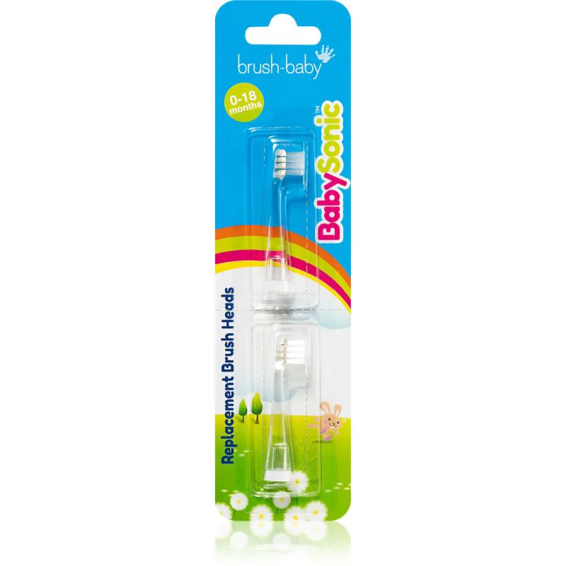 Brush Baby BabySonic ανταλλακτική κεφαλή για οδοντόβουρτσα 0-18 months 2 τμχ