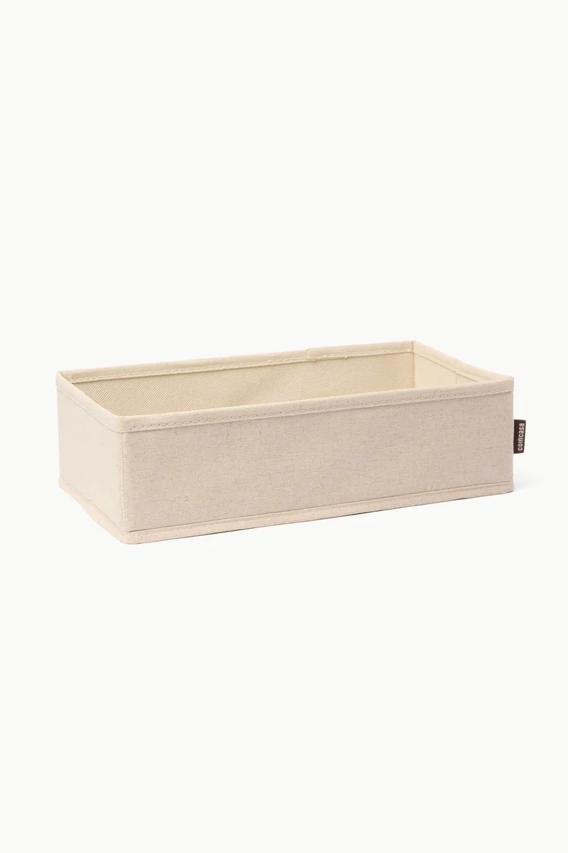 Coincasa υφασμάτινο κουτί αποθήκευσης 35 x 18 x 10 cm - 006813904 Μπεζ