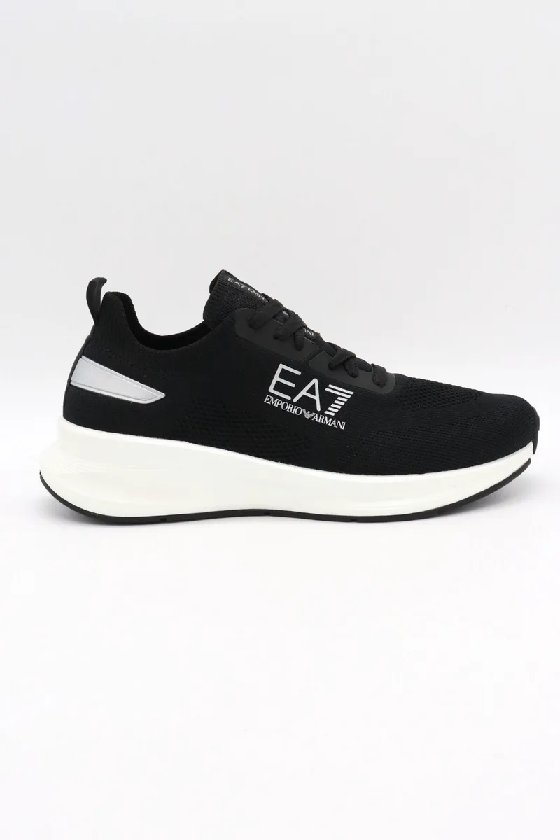 ARMANI 7 ΠΑΠΟΥΤΣΙΑ SNEAKERS LOGO ΜΑΥΡΟ-ΛΕΥΚΟ