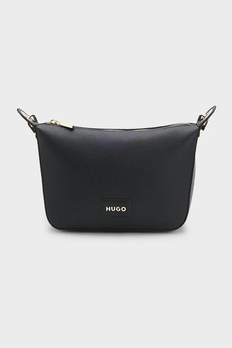 Hugo Boss γυναικεία τσάντα crossbody με μεταλλικό λογότυπο "Orin" - 50557861 Μαύρο