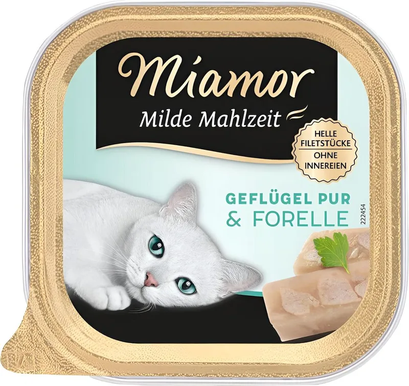 ΚΟΝΣΕΡΒΑ ΓΑΤΑΣ MIAMOR MILDE MAHLZEIT ΠΟΥΛΕΡΙΚΑ - ΠΕΣΤΡΟΦΑ (100GR)