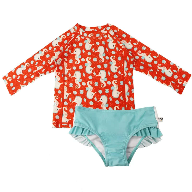 Σετ Μαγιό Με Μπλούζα UV 6-12μηνών Sally the Seahorse Zoocchini ZOO16409 (Μέγεθος: 6-12 Μηνών) - Zoocchini - ZOO16409-6-12M
