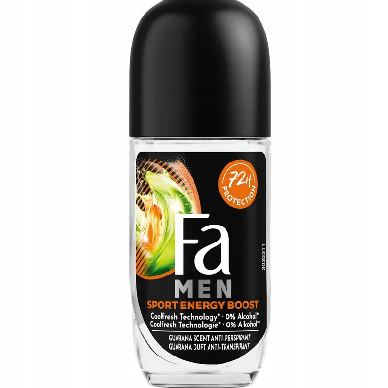 Fa Men Sport Energy Boost Deodorant Roll-On Ανδρικό Αποσμητικό για Μέγιστη Φρεσκάδα & Άρωμα Μεγάλης Διάρκειας 50ml