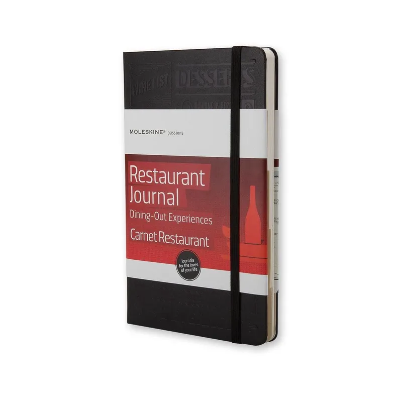 Σημειωματάριο με σκληρό εξώφυλλο Moleskine Restaurant Journal Dining-Out Experiences Large - Μαύρο