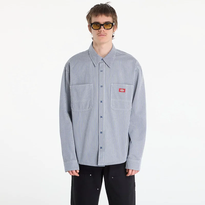 Πουκάμισο Dickies Hickory Work Shirt Ls Retro Indigo XL